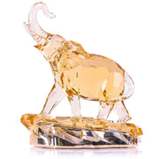Acrylic Glass Lucky Elephant Statue, Faux Crystal Glass Elephant Gift, Suitable