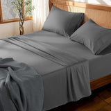 100% Cotton Sheets Set Deep Pocket 19" 1000 Thread Count King Size Sheets 4 Piece