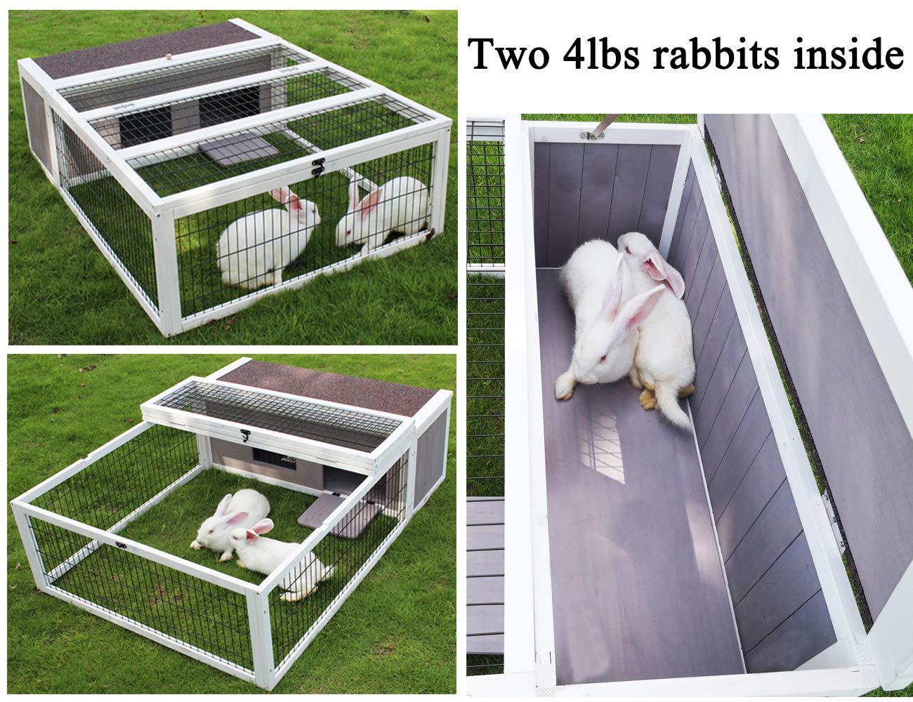 Tortoise House Habitat Wooden Small Animal Hutch Enclosure Indoor/Outdoor
