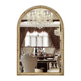 24" x 36" Arch Wall Mirror with Antique Gold Beaded Frame