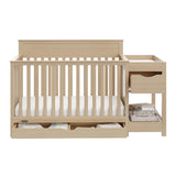 Shiloh 5-in-1 Convertible Crib & Changer with Drawer (Driftwood) – GREENGUARD Gold Certified Baby Crib Crafted from Wood