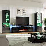 Entertainment Center with Fireplace and Bookcases