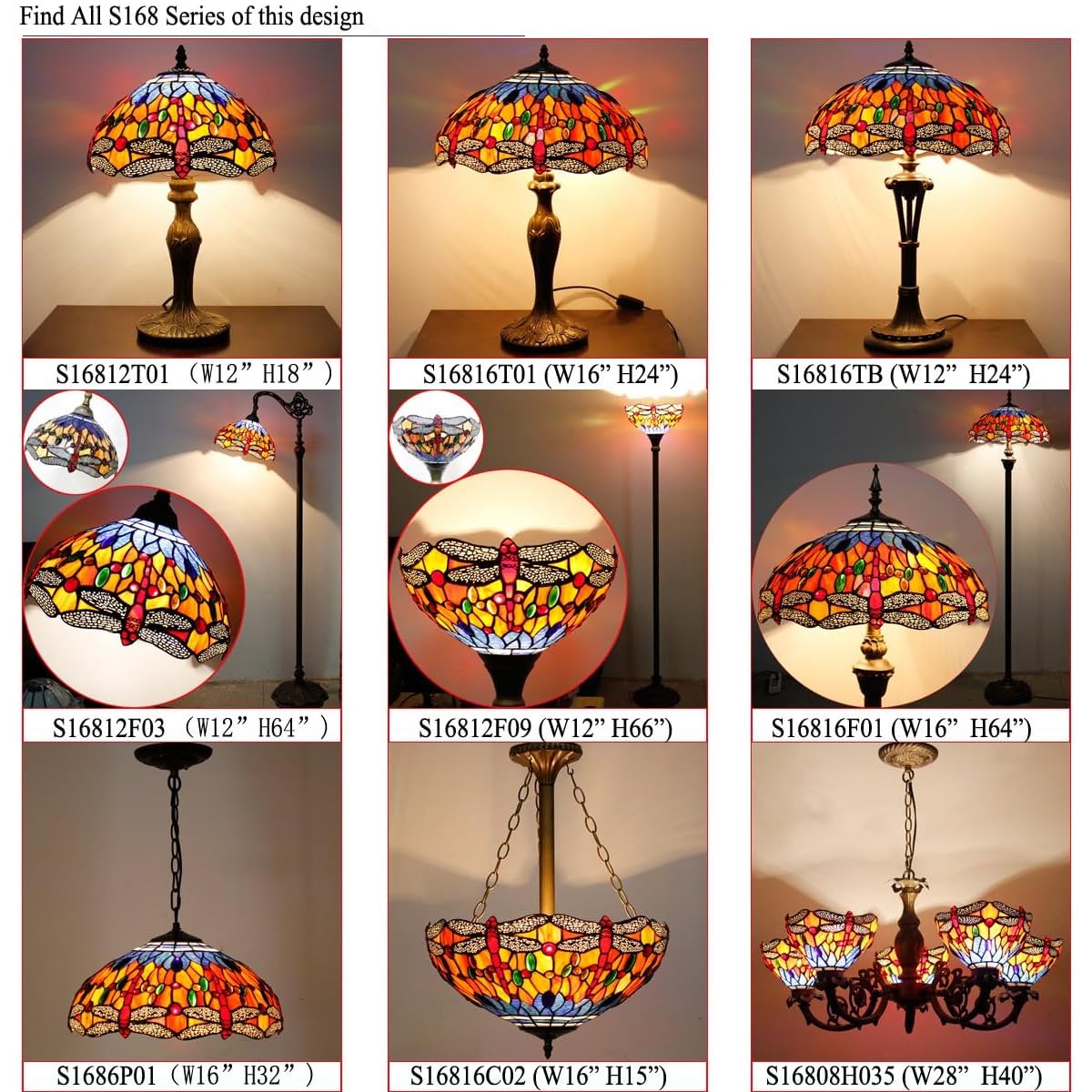 Tiffany Dragonfly Ceiling Light - 16 Inch Stained Glass Semi Flush Mount