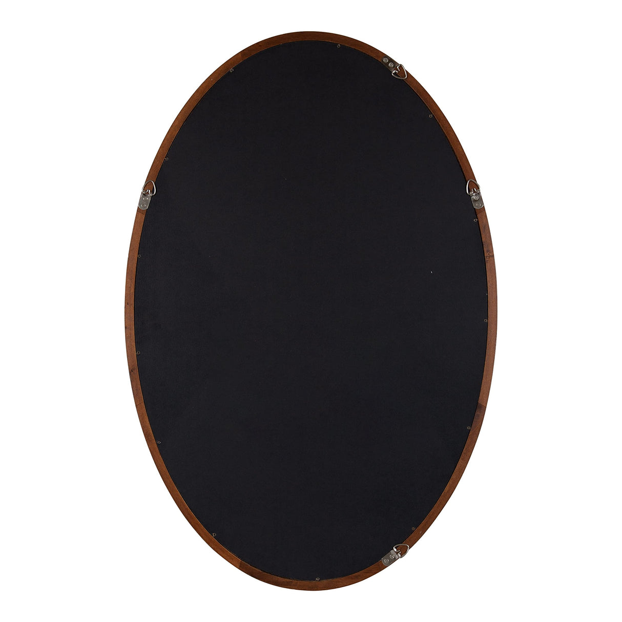 Hogan Farmhouse Oval Framed Wall Mirror, 24 x 36, Dark Walnut, Decorative Traditional