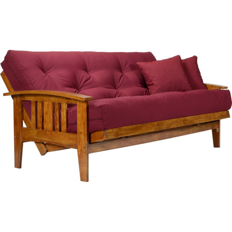 Westfield Futon Frame - Queen Size (Frame Only), Solid Hardwood in Heritage Finish