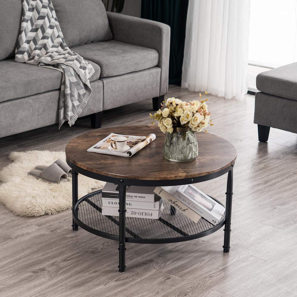 Round Coffee Tables Living Room, 31.5" Round Coffee Table
