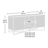 Canton Lane Credenza, L: 53.98" x W: 17.99" x H: 24.21", Brew Oak Finish