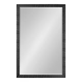 Reyna Modern Rectangle Wall Mirror, 24 x 36, Black, Framed Rectangular Statement Mirror