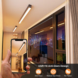 Modern LED Ceiling Light with Remote - 39.1 inch Dimmable
