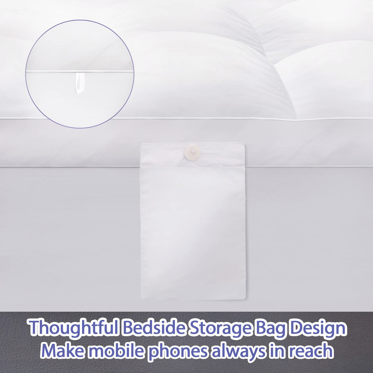 Mattress Topper for Back Pain Relief, Extra Thick Mattress Pad Pillowtop