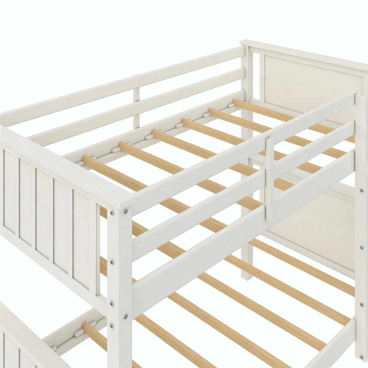 Bailen Convertible Solid Wood Bunk Bed, Stackable and Detachable Bed Frames