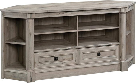 Palladia Corner TV Stand Console Entertainment Credenza, in Vintage Oak