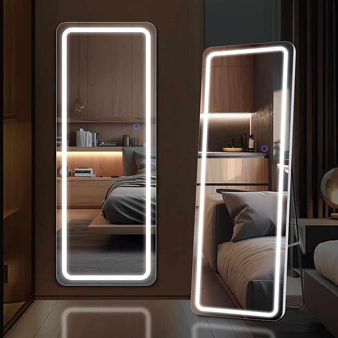 Rectangle Full Length Mirror with LED Lights