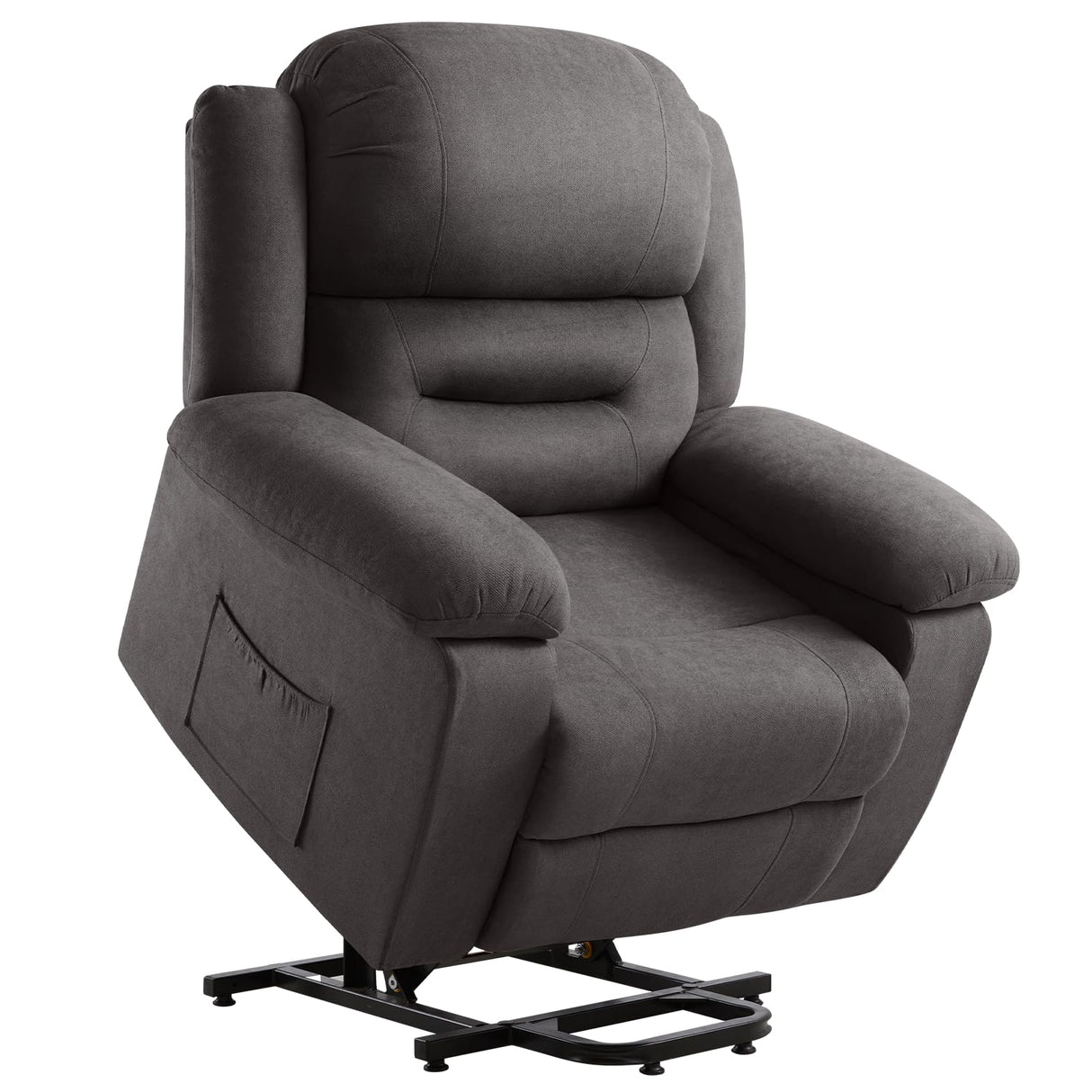 Lift Recliner Chair for Elderly, Adults Electric Reclining Chairs with Remote Control, Side Pockets, Motorized Sofa for Living Room Bedroom, Infinite Position, Black