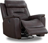 Leather Recliner Chair Swivel Rocker for Adults Manual Sofa for Living Room Bedroom