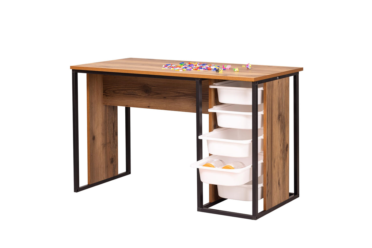 Desk with Drawers, Puzzle Table, Hobby & Activity Desk, Space-Saving Do-it-yourself