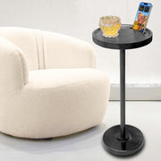 Pedestal End Table, Sturdy Drink Table Pedestal with Phone Mount, Pedestal Side Table