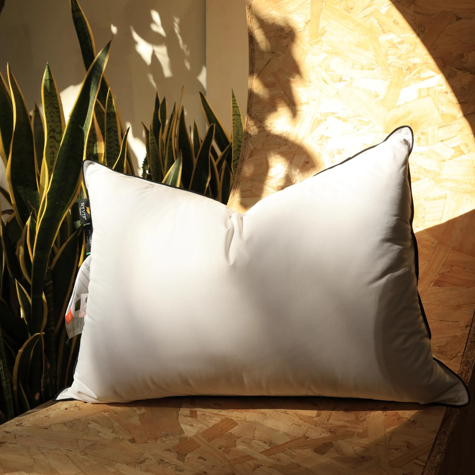 Down Pillow,Premium Goose Down Pillows Queen Size Set of 2 for Neck Pain Relief