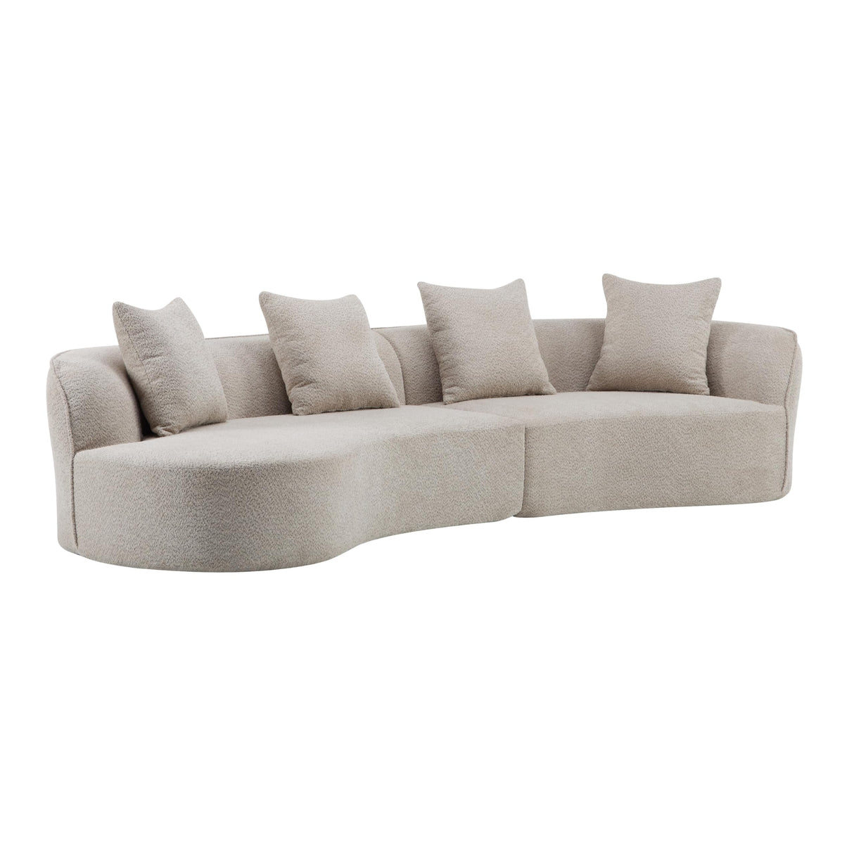 Braebt 126" Comfy Upholstered Cloud Couch, 5-Seater Sofa Couches