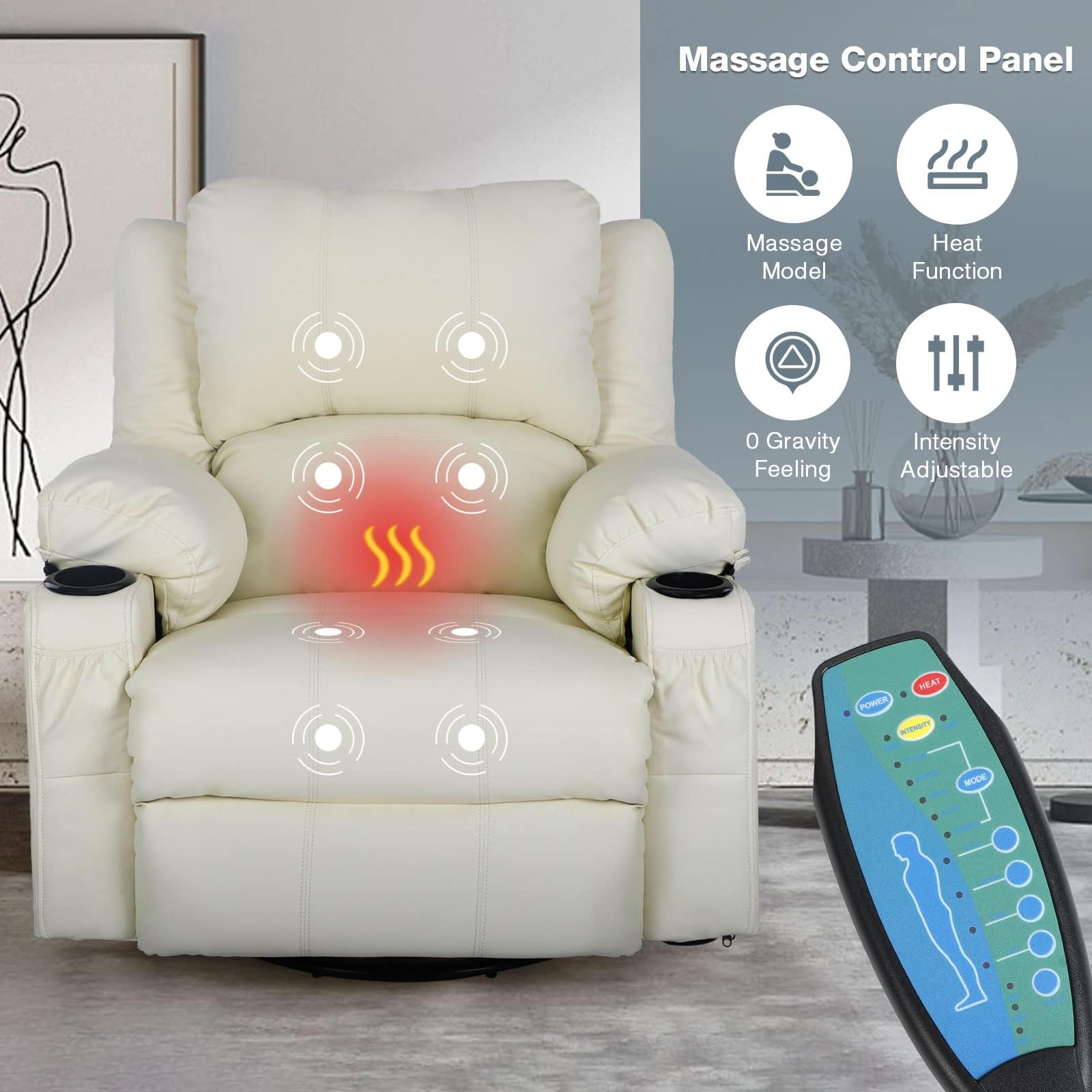 Massage Recliner Chairs for Living Room,Rocker Recliner