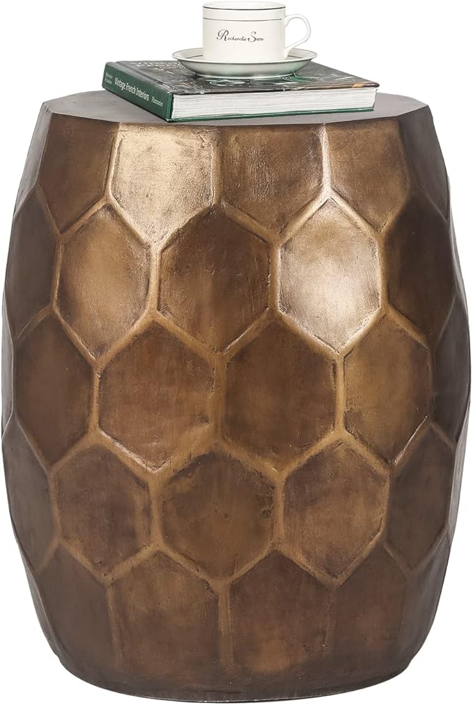 Modern Round Concrete Side Table, Indoor Outdoor Accent End Table Coffee Table