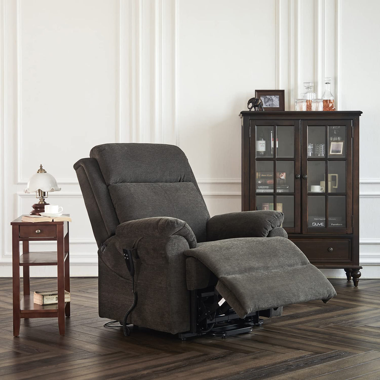 Lift Chair Recliners with Extra Wide Footrest and Massage and Heat, Dual Motor Power