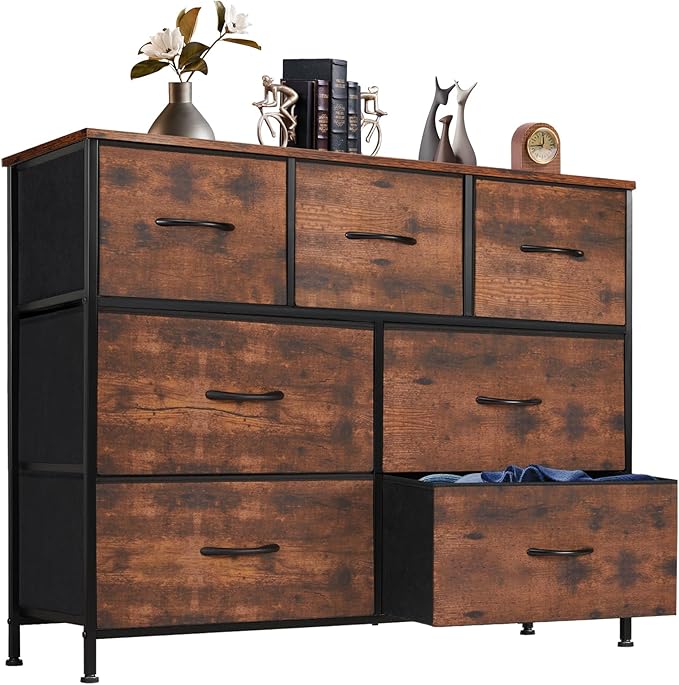 Dresser for Bedroom with 7 Drawers, Storage Organizer Units Furniture, Chest Tower