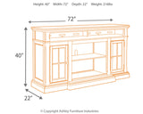 Roddinton Traditional TV Stand With Fireplace Option Fits TVs up to 70", 2 Cabinets