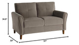 Brinkley Living Room Loveseat, Brown