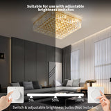 Lights Gold Crystal Flush Mount Ceiling Light Fixtures,Elegant Crystal Chandelier Pendant