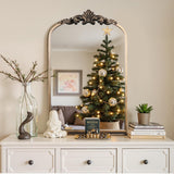 Gold Arch Baroque Mirror with Shelf 20x32