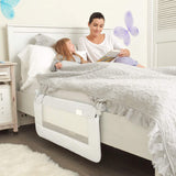 ComfyBumpy Toddler Bed Rail Guard | Bed Rails for Kids, Twin, Full, Queen & King Size Bed - Adjustable Bed Rail for Toddlers - Swing Down Baby Bed Side Rail - White, Regular (35.5" x 19.5")