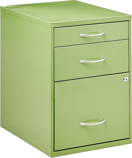 Home Furnishings HPB Heavy Duty 3-Drawer Metal File Cabinet for Standard Files and Office Supplies