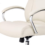 Executive Desk Chair - Ivory Bonded Leather, 275lb Capacity