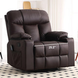 Oversized Swivel Rocker Recliner Chair, 40" Extra Wide Recliner with Massage