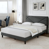 Queen Bed Frame with Headboard, Bed Frame Queen Size Queen Platform Bed Frame