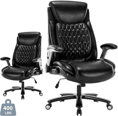 Big and Tall 400lbs Executive Office Chair, Luxury Pu Leather Home Desk Chair