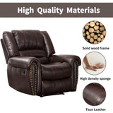 Leather Recliner Chair Set of 2, Classic and Traditional Manual Recliner Chair