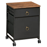 File Cabinet, 2-Drawer Filing Cabinet, Vertical Mobile Office Cabinet