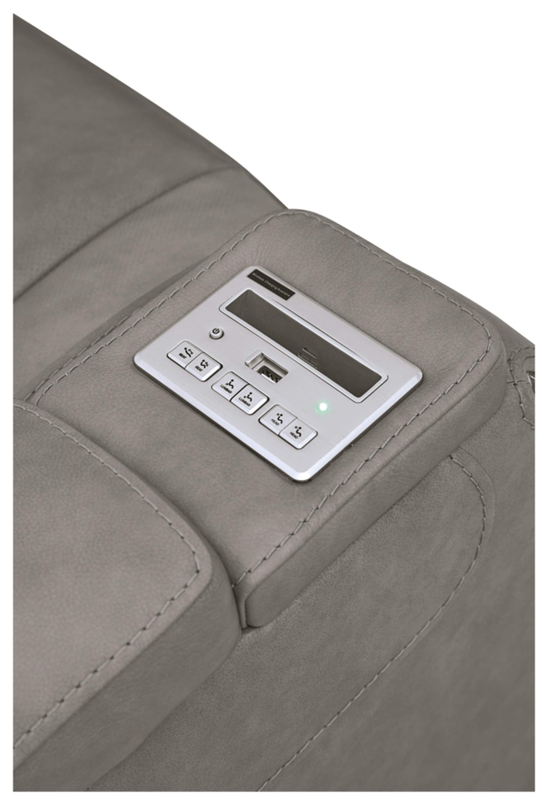 RelaxPro Volt Recliner – Leather Power Chair with Adjustable Headrest & Wireless Charging
