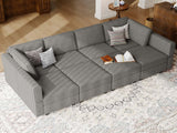 Sectional Sleeper Sofa Couch Modular Convertible Sectional Couch Bed Set Module Sleeper Couch Grey