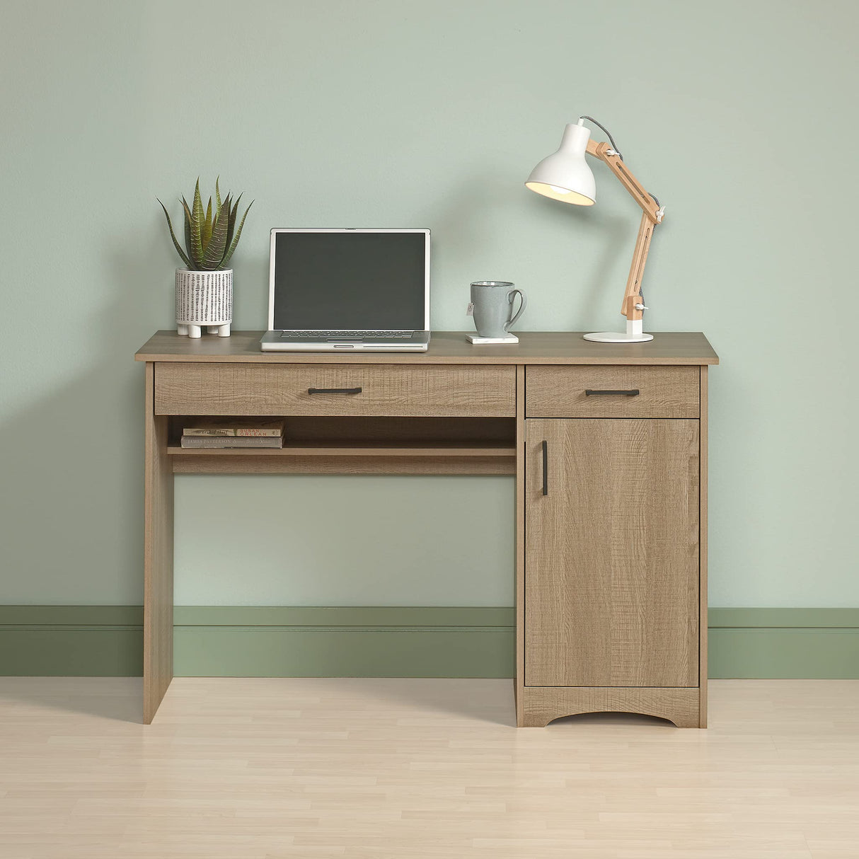 Beginnings Desk, L: 46.81" x W: 18.50" x H: 29.96", Summer Oak