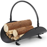 GARDEN & HOME Fireplace Log Holder Indoor Firewood Carrier Metal