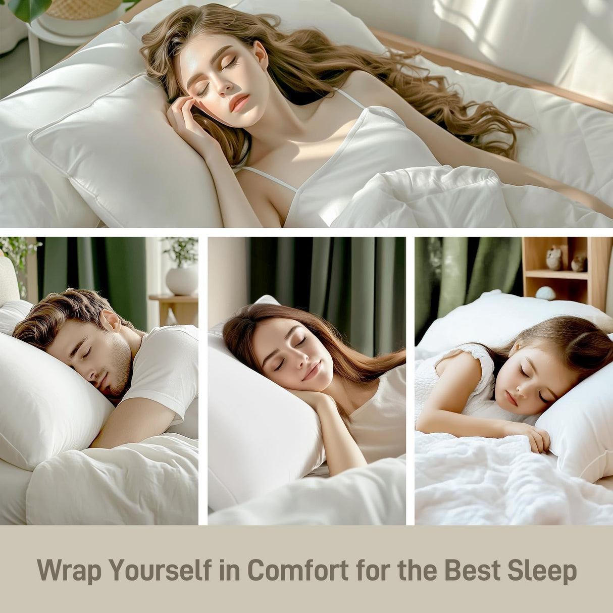 Hypoallergenic Bamboo Viscose Shell, Soft King Size Bed Pillow with Down Alternative Filling, Oeko-Tex Certified, Luxury Hotel Quality for Back, Stomach and Side Sleepers