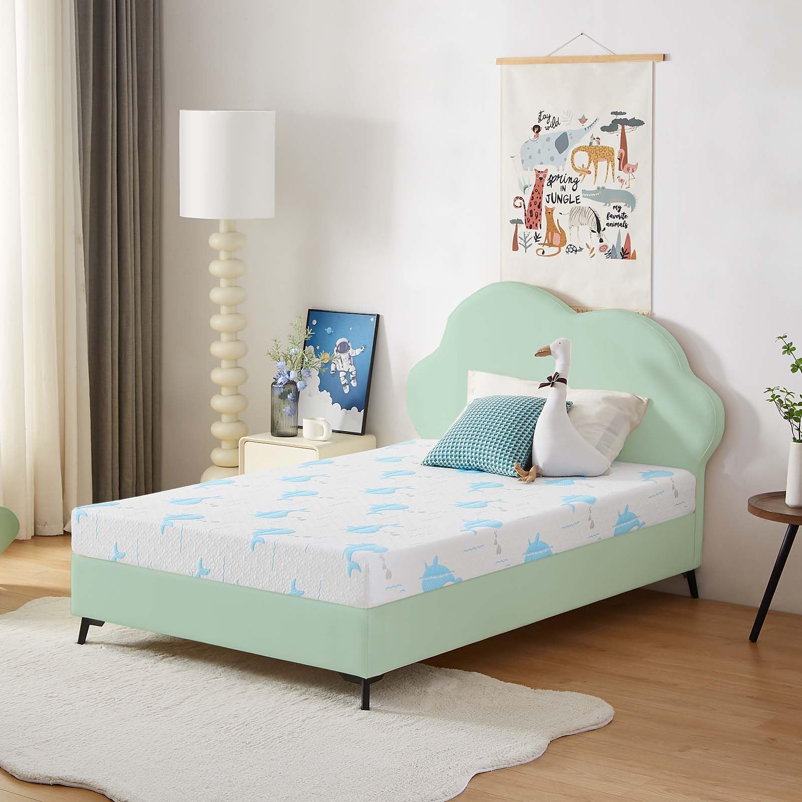 6 Inch Twin Mattress for Kids, Removable Washable Cover