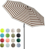 10ft Patio Market Outdoor Table Umbrella with Auto Tilt and Crank