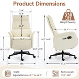 Electric Executive Office Chair with Footrest - Ergonomic Recliner