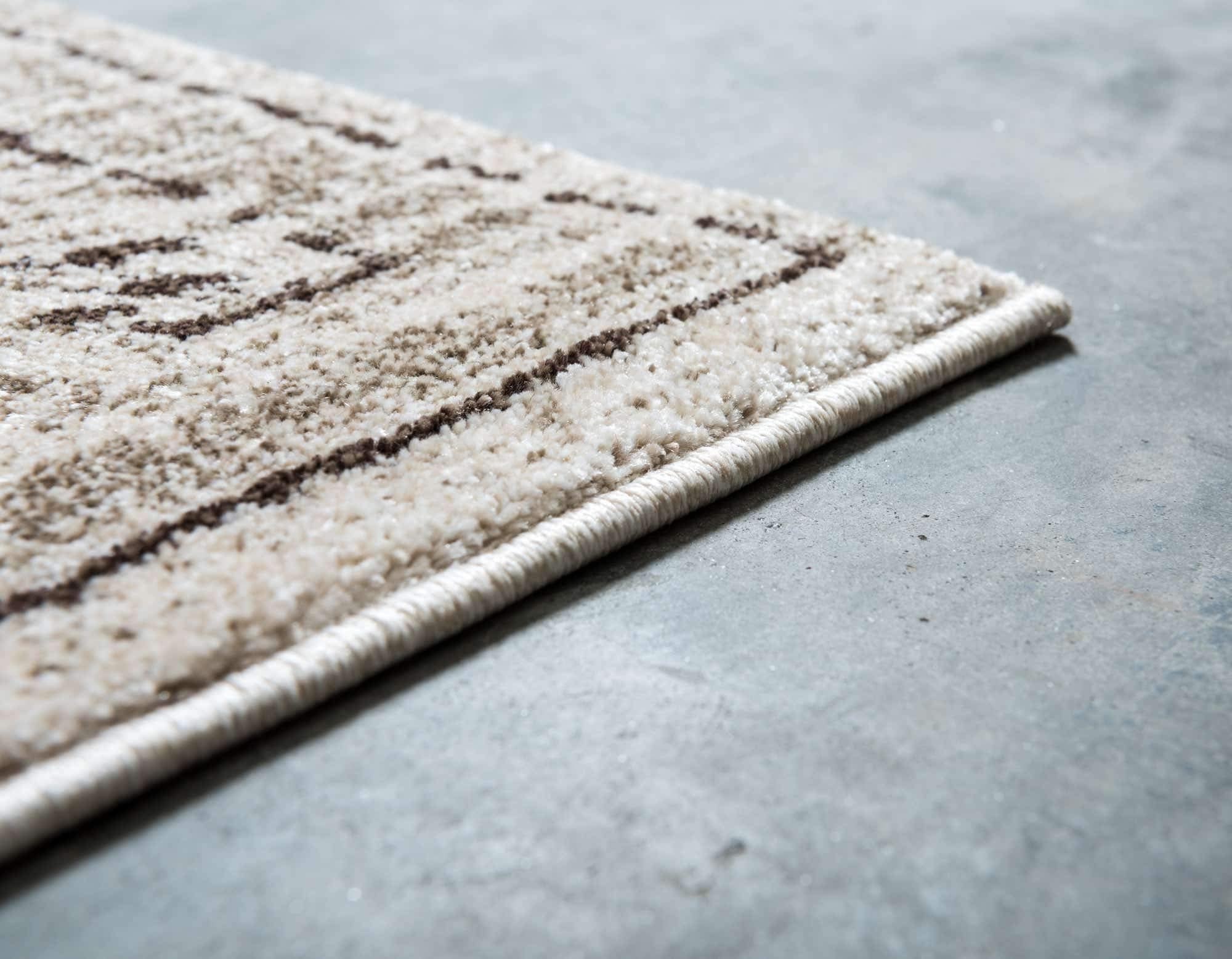 Unique Loom La Jolla Collection Botanical, Contemporary, Traditional, Rustic, Border Area Rug, 3' 3" x 5' 3" Rectangle, Ivory/Beige