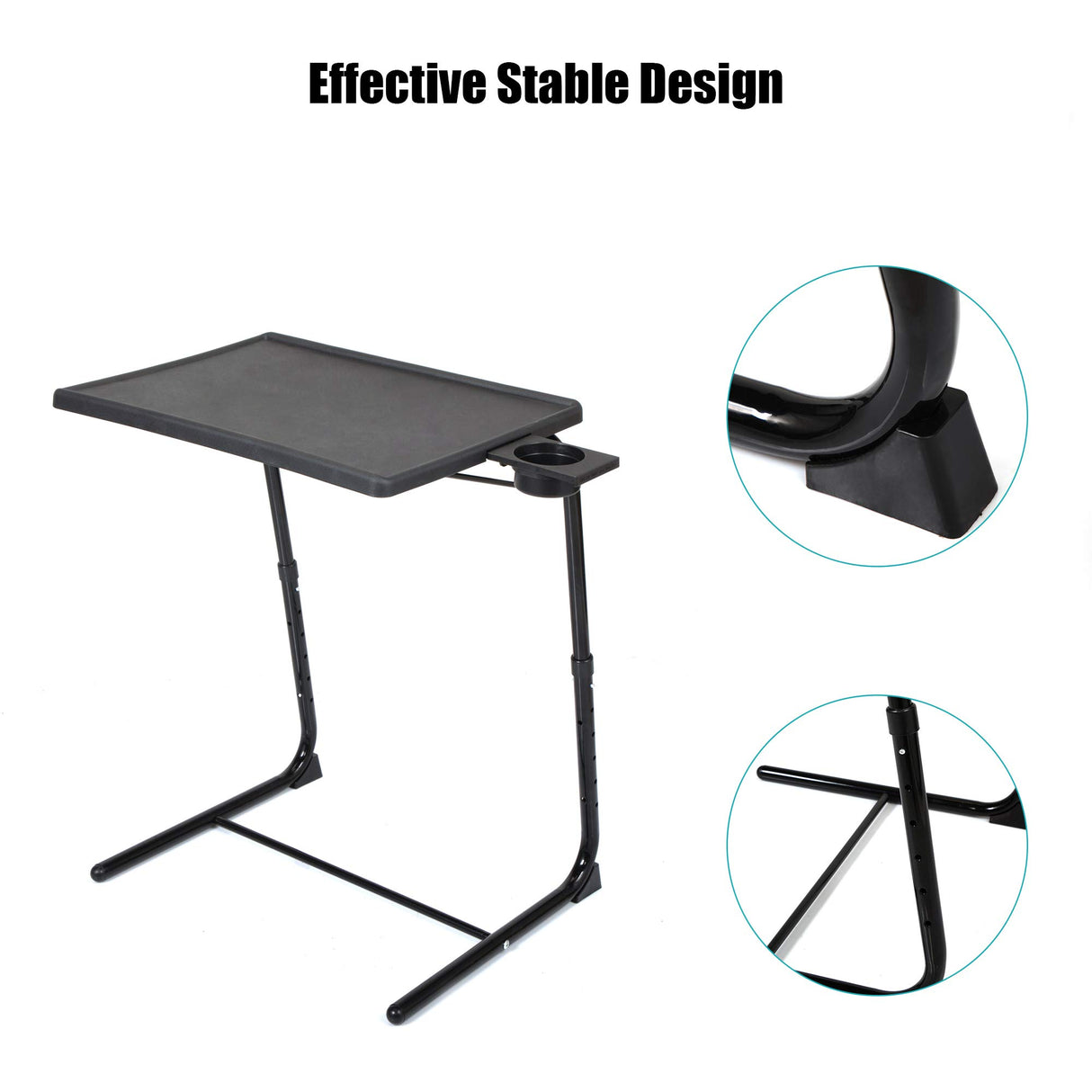 Adjustable TV Tray,TV Trays Table for Eating on Bed & Sofa,Folding Laptop Table