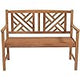 Patio Wooden Bench, 4 Ft Foldable Bench, Two Person Loveseat Chair